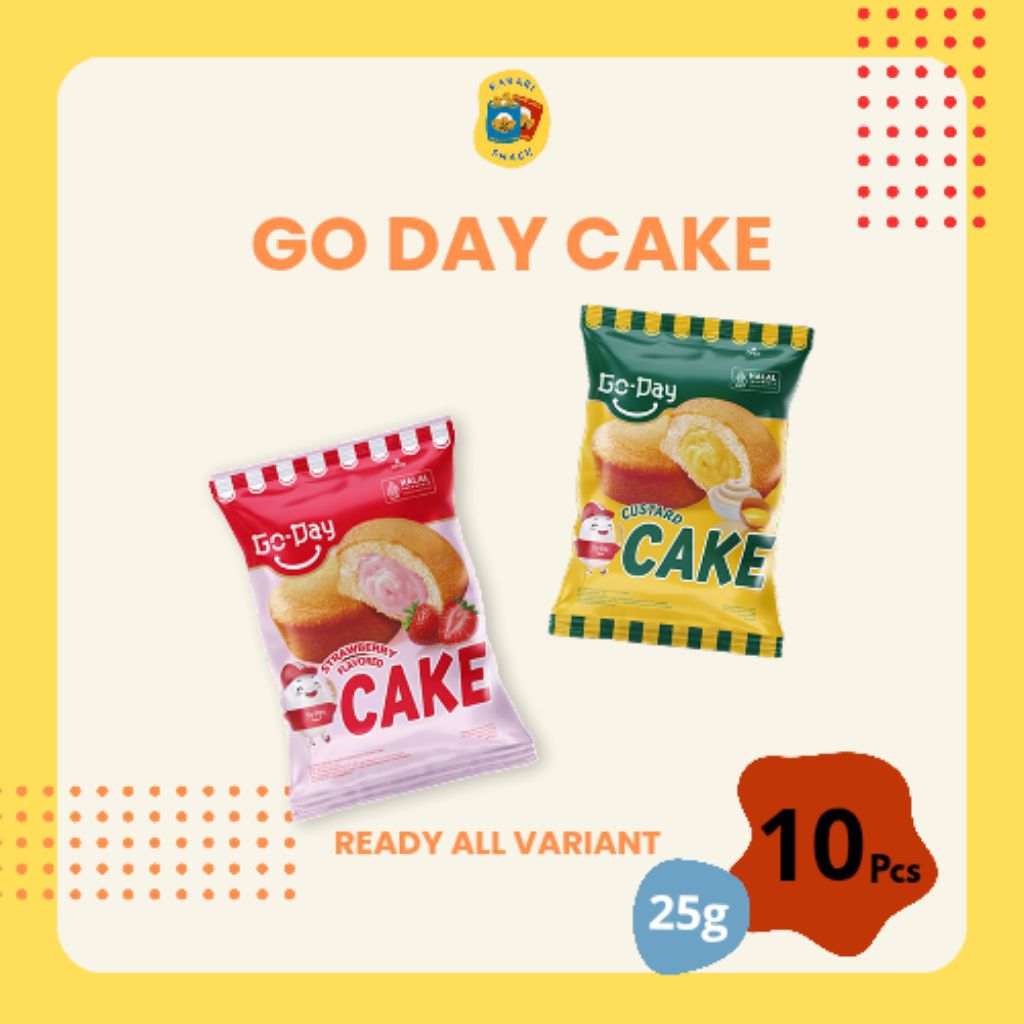 

RS GO DAY Cake (25g) Bolu Go-Day All Variant isi 10pcs