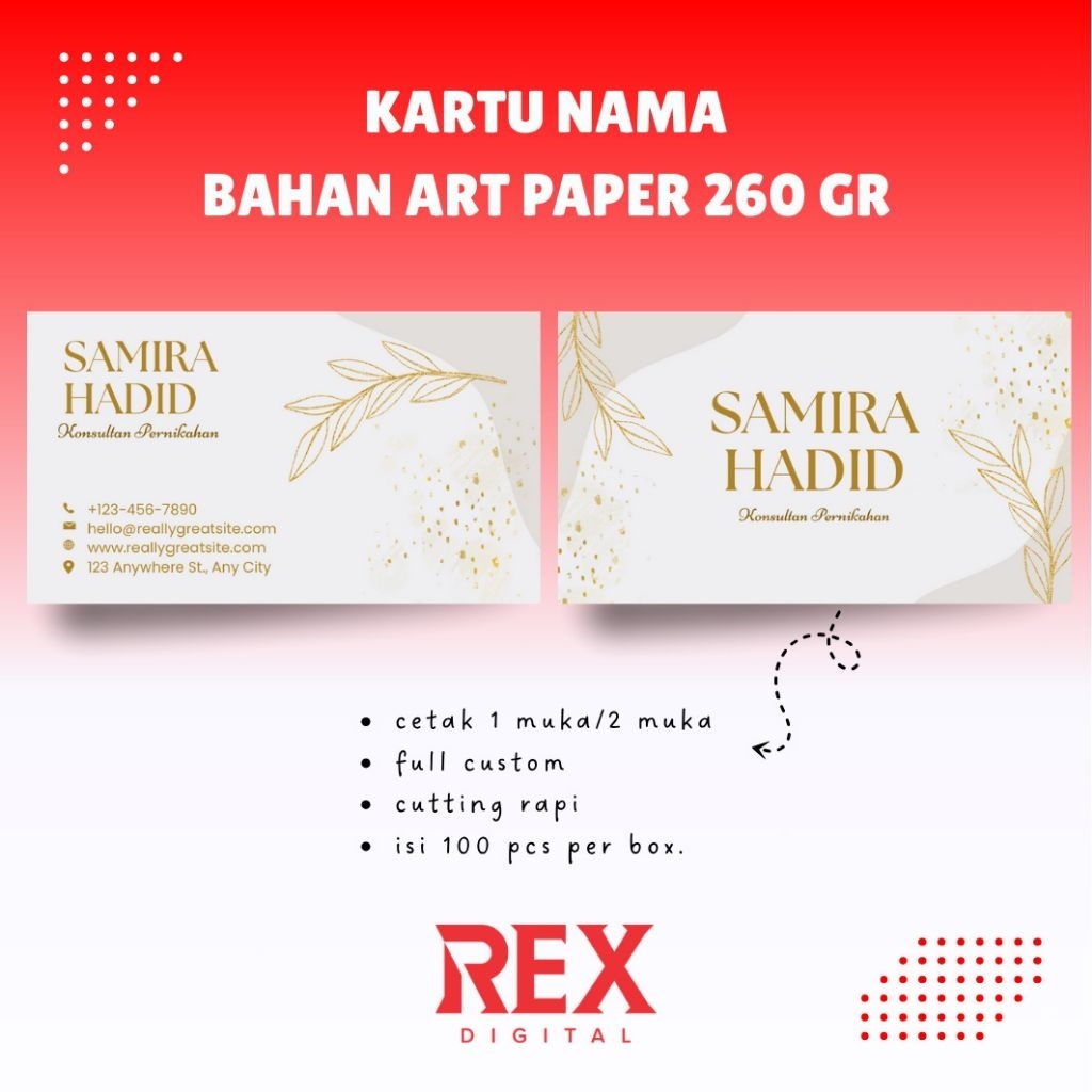 

Cetak Kartu Nama / Business Card / Kartu Nama 100 PCS