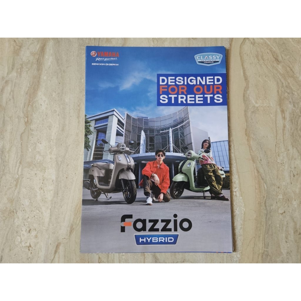 brosur katalog motor yamaha fazzio hybrid 2024 leaflet