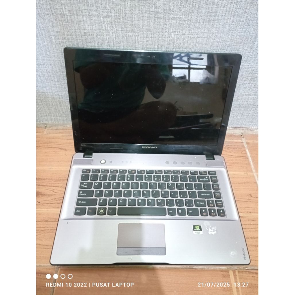 laptop Lenovo Ideapad Z470 model 20094  Kondisi motot blm cek detail/anggap gambling LCD Casing mulu