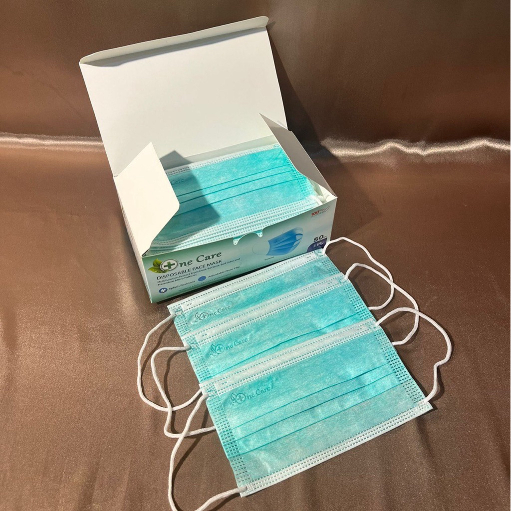 Masker Earloop 3 Ply Hijau OneCare Embos