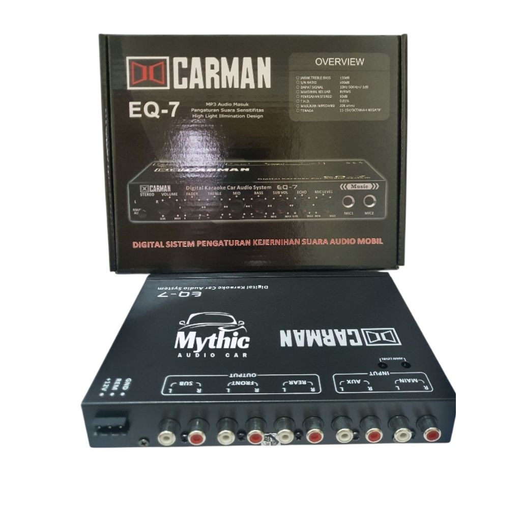 Preamp Equalizer Carman EQ-7 Digital Sistem Pengaturan Kejernihan Suara Audio Mobil