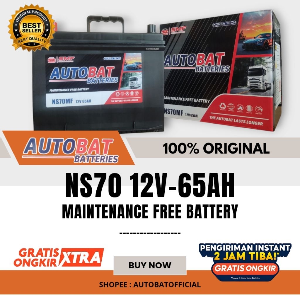 Aki Mobil NS70 12V 65AH