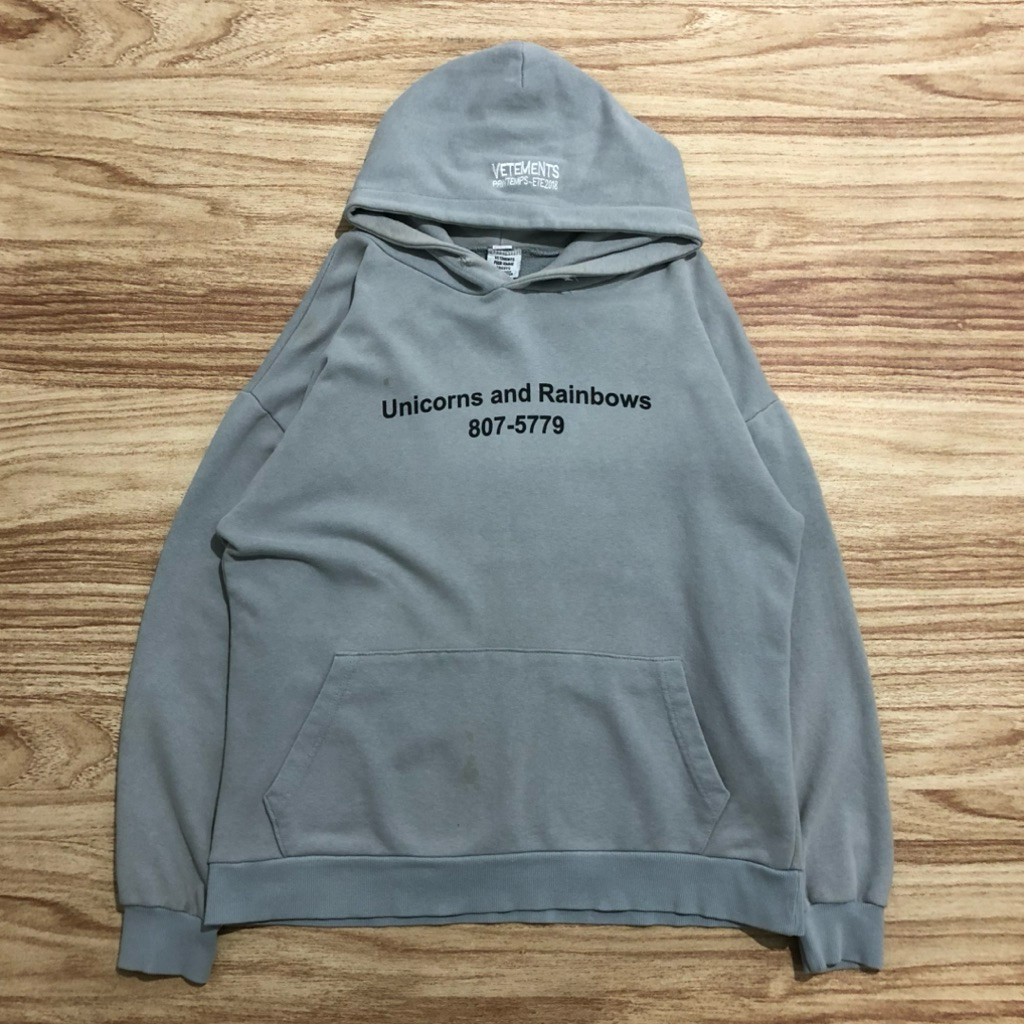 Hoodie Branded Vetements Pony Unicorn - XL