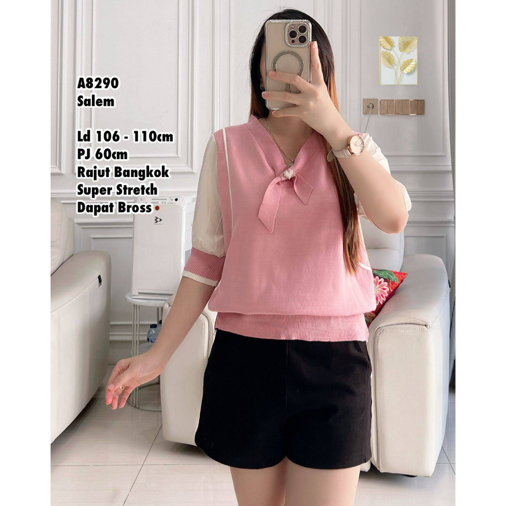 KLOWI-BLUS RJUT IMPORT-BLUS RAJUT BANGKOK-ATASAN RAJUT WANITA-BLUS RAJUT JUMBO-ATASAN BIG SIZE