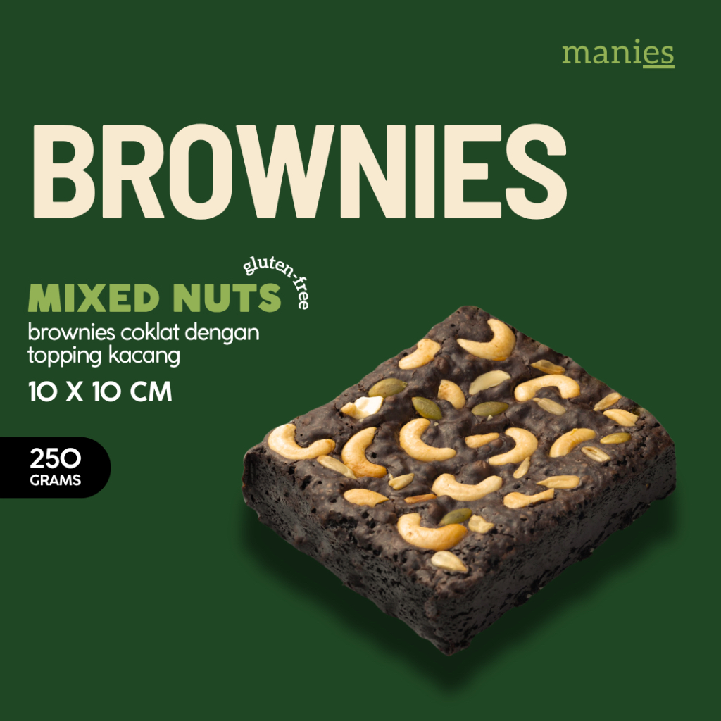 

GLUTEN FREE MIXED NUTS CHOCOLATE BROWNIES - maniesbyrika
