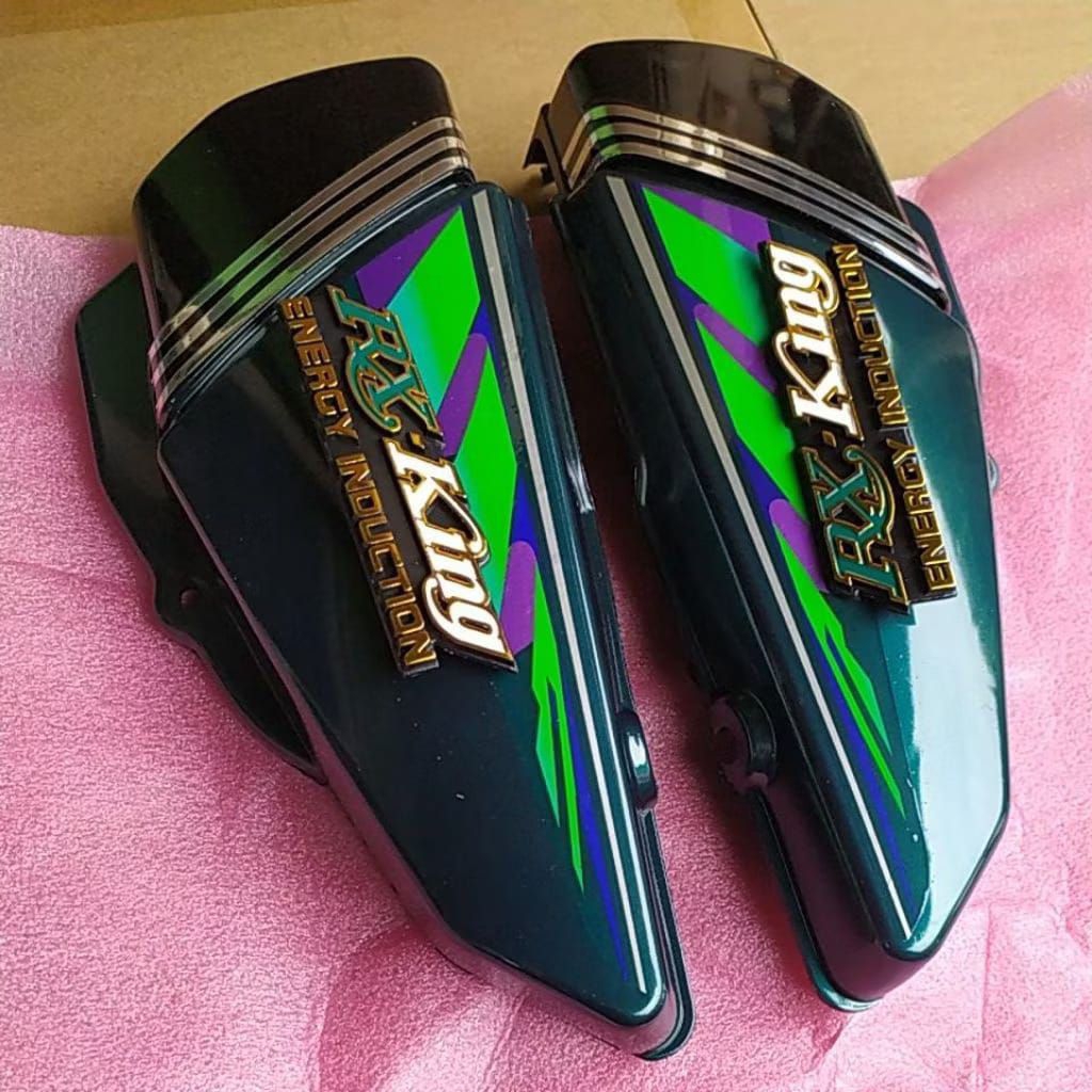 Box Aki RX King 1997 Hijau Botol Set Emblem Striping