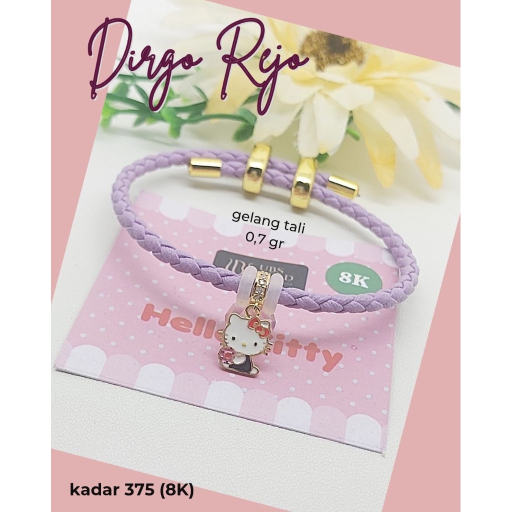 Charm Gelang, Hello Kitti (TIDAK TERMASUK TALI GELANG) (kadar 375 / 8K)