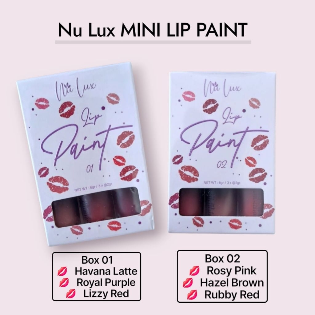 PROMO NU AMOOREA  NU LUX MINI LIP PAINT 01 02