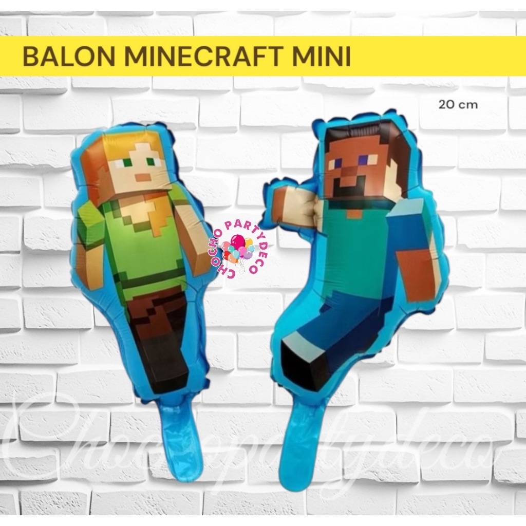 Balon MINECRAFT Mini / Balon Foil Alex Steve Minecraft