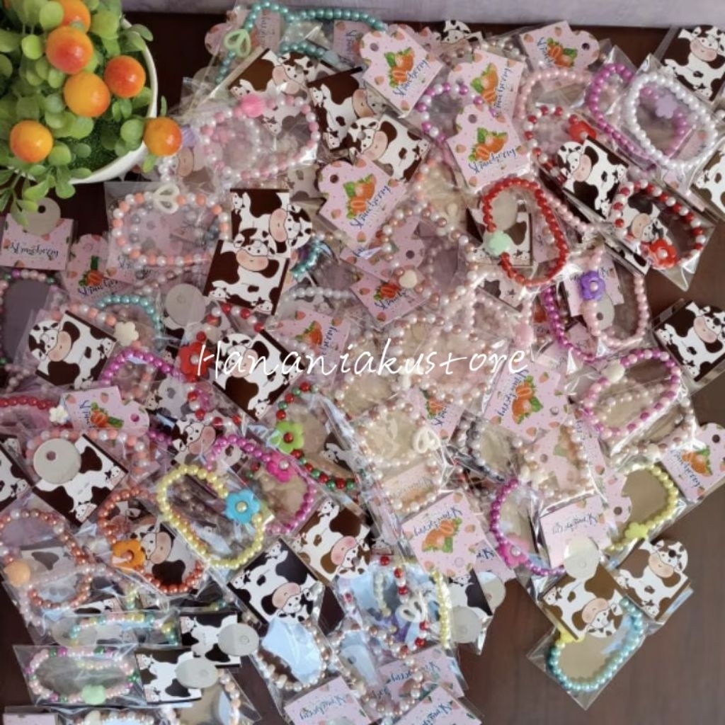 Gelang Anak Anak Gelang Manik Manik Mote Anak Gelang Rainbow Bracelet / Gelang Mainan Anak