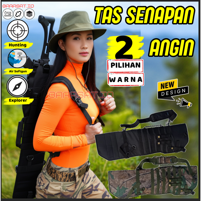 Tas kantong sarung pcp angin uklik sharp camo multi pump spring gejluk laras panjang lipat