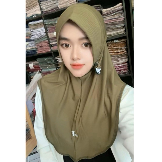855 JILBAB AL FAEZYA SOFTPED FLOW POLA OVAL DEX SPORTY NUTUP DADA DEWASA TANGGUNG SIZE S DEWASA JERS
