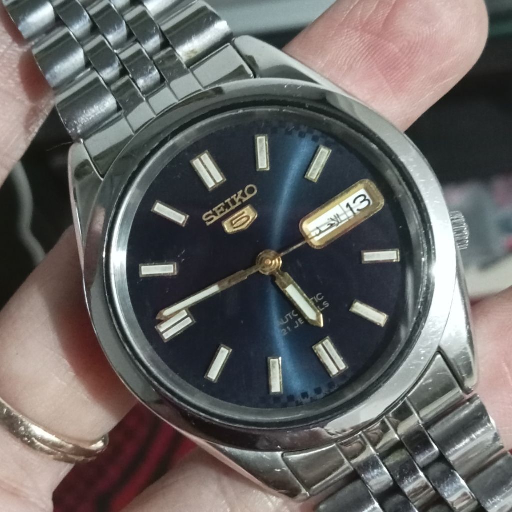 Seiko Automatic Cal 7s26-00X0 Sunburst Blue Dial