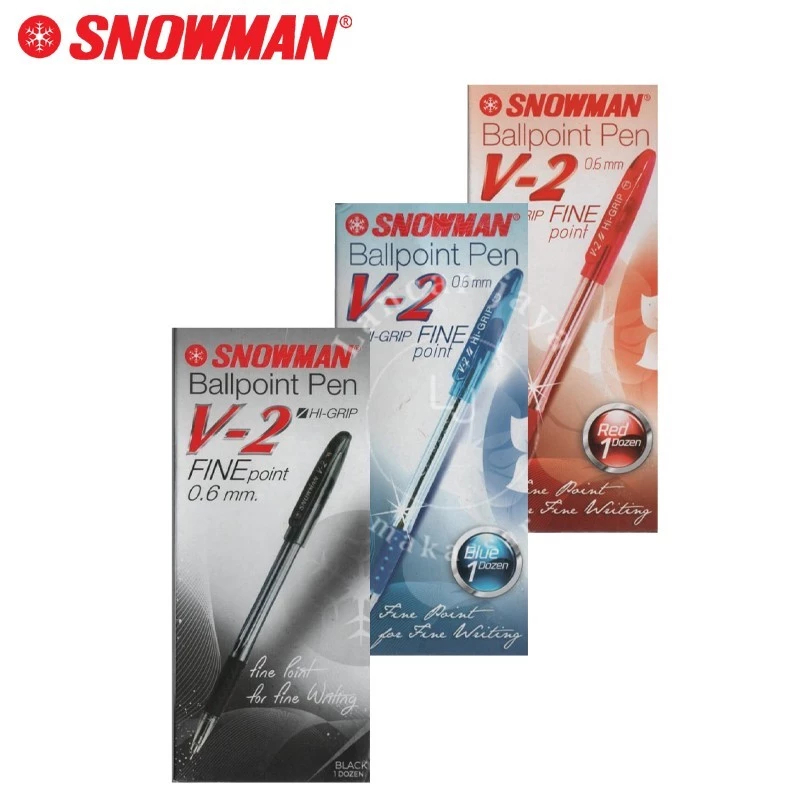 

(PACK) Pulpen Ballpoint SNOWMAN V2 V-2 Semi-Gel Pen 0.6 mm / Pulpen Snowman