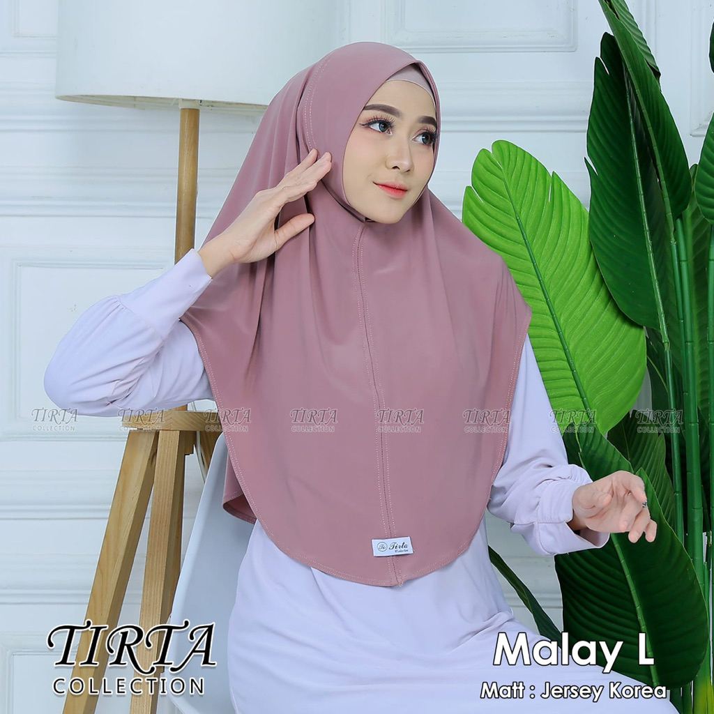 Tirta-Hijab instan MALAY size L jilbab jersey korea kerudung kekinian bergo Tirta collection