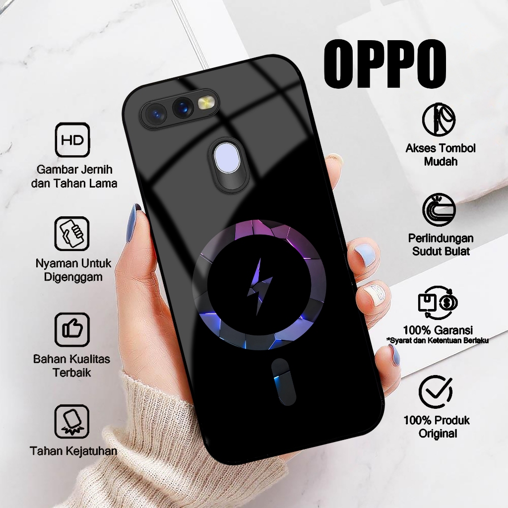 Case OPPO A5S OPPO A7 Casing OPPO A11K OPPO A12 A7X A12E A12S Motif MAGSAFE ABSTRAK Softcase Glossy 