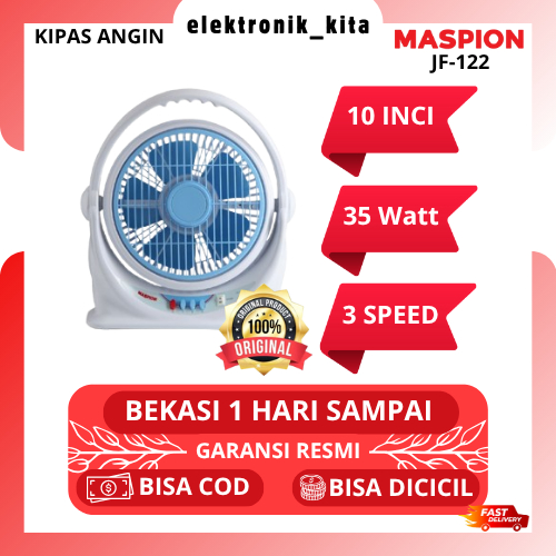 MASPION KIPAS ANGIN BOX FAN 10 INCI JF 122 JF122 JF-122 BEKASI MURAH GARANSI RESMI