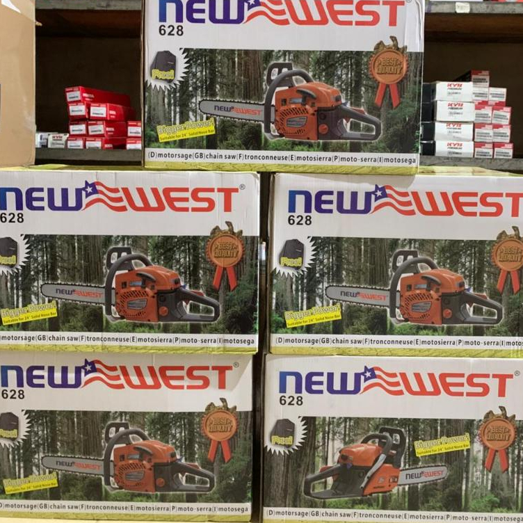 Chain Saw NEW WEST 628 ( Bar 24" rantai 40 mata) NEW WEST ASLI ORIGINAL