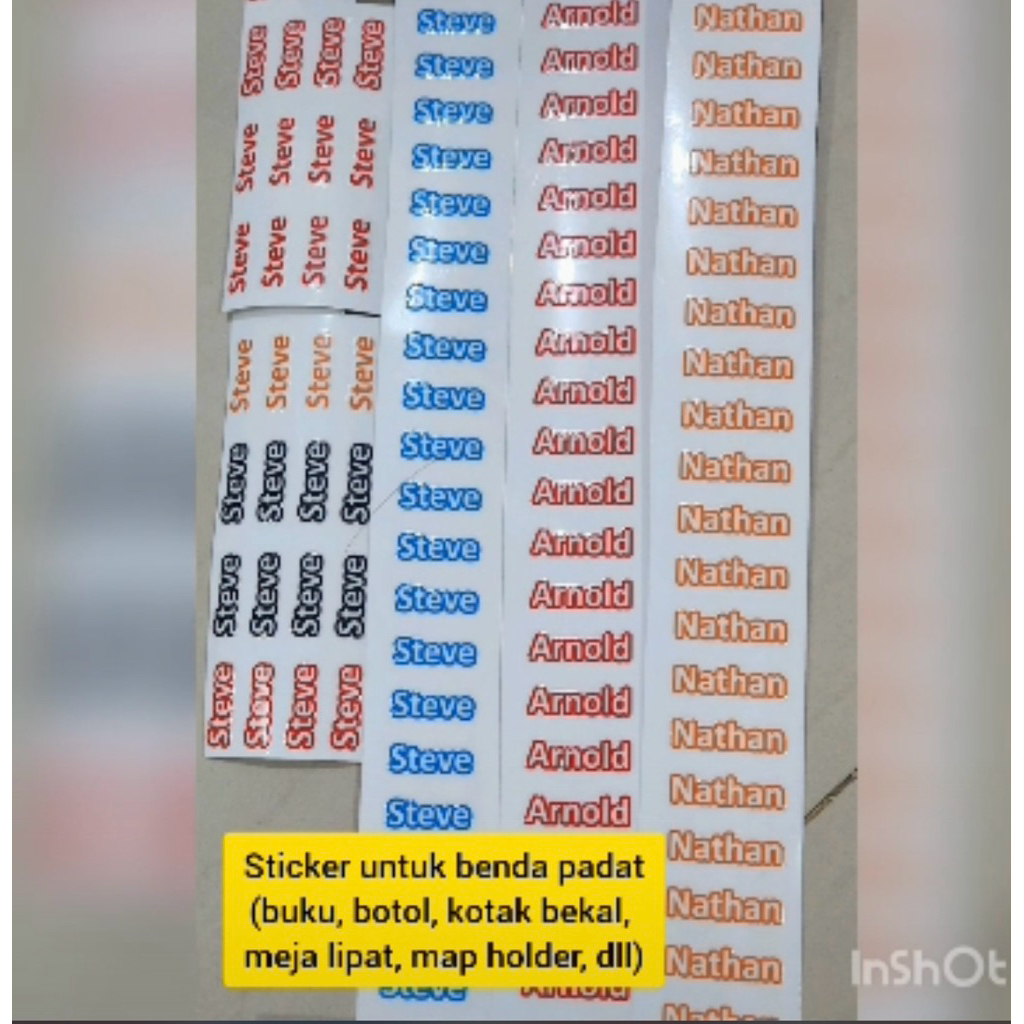 

stiker benda padat