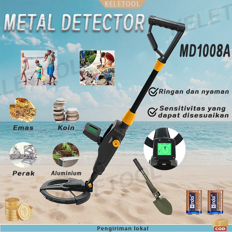 MD1008A Emas Detektor Logam Emas Penggali Harta Karun Pencari Emas Logam Genggam  Gold Metal Detecto