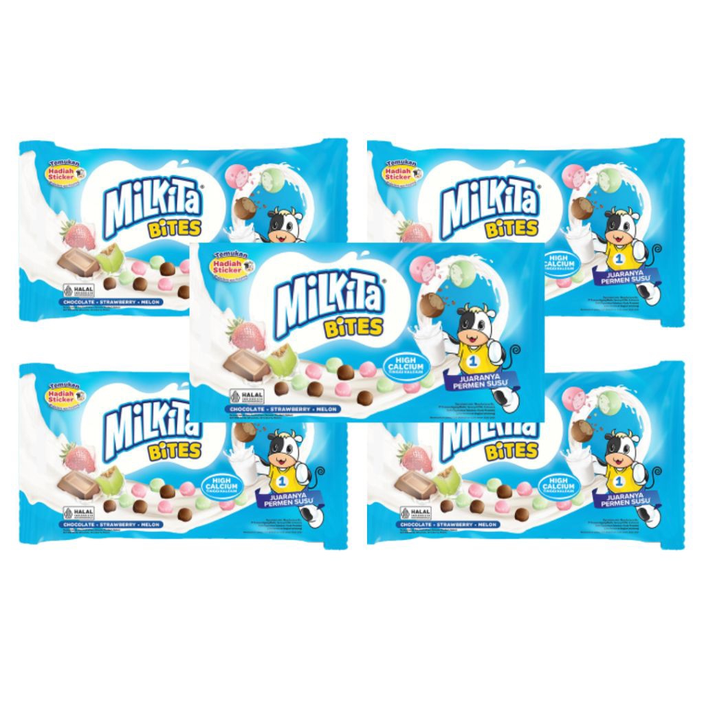

5 Pcs Milkita Bites Permen Susu 3 Rasa