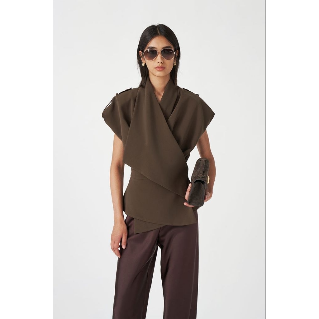 New Verra Olive Ochre Polan Houndstooth Budan Top White Multi Aqui Knit Black Denise Denim Petunia D