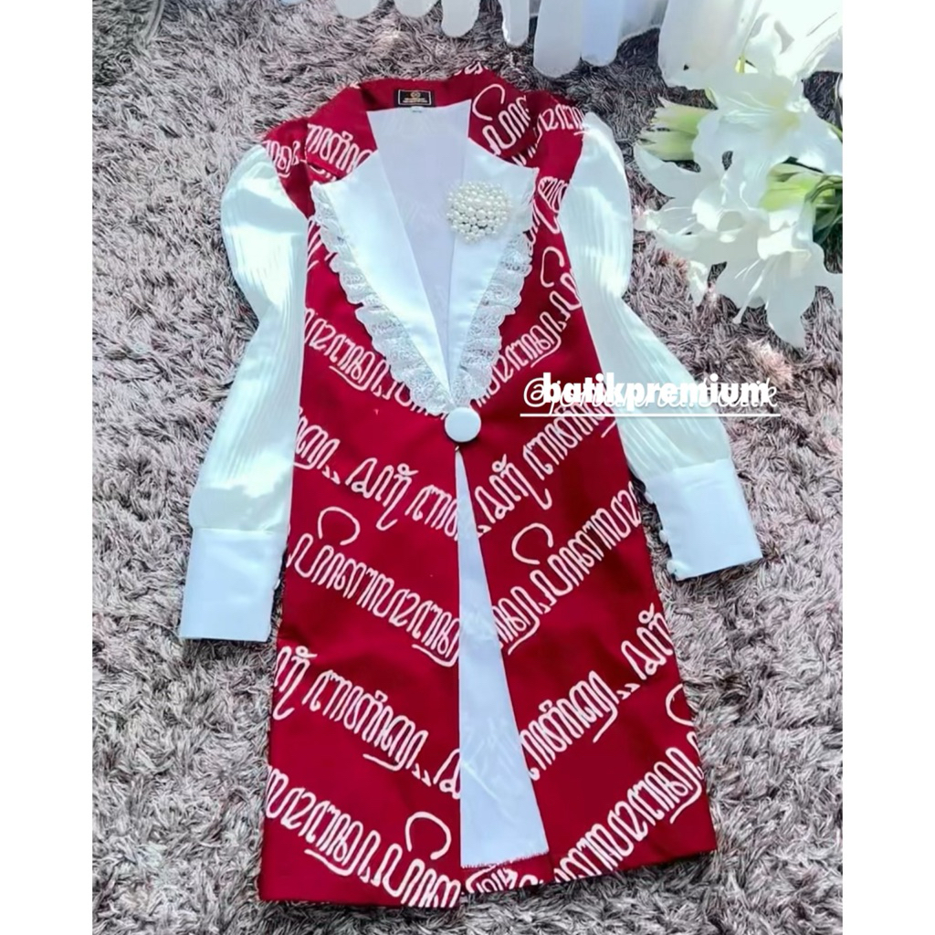 Tunik Outer Batik Wanita | Blazer Outer Fashion Batik