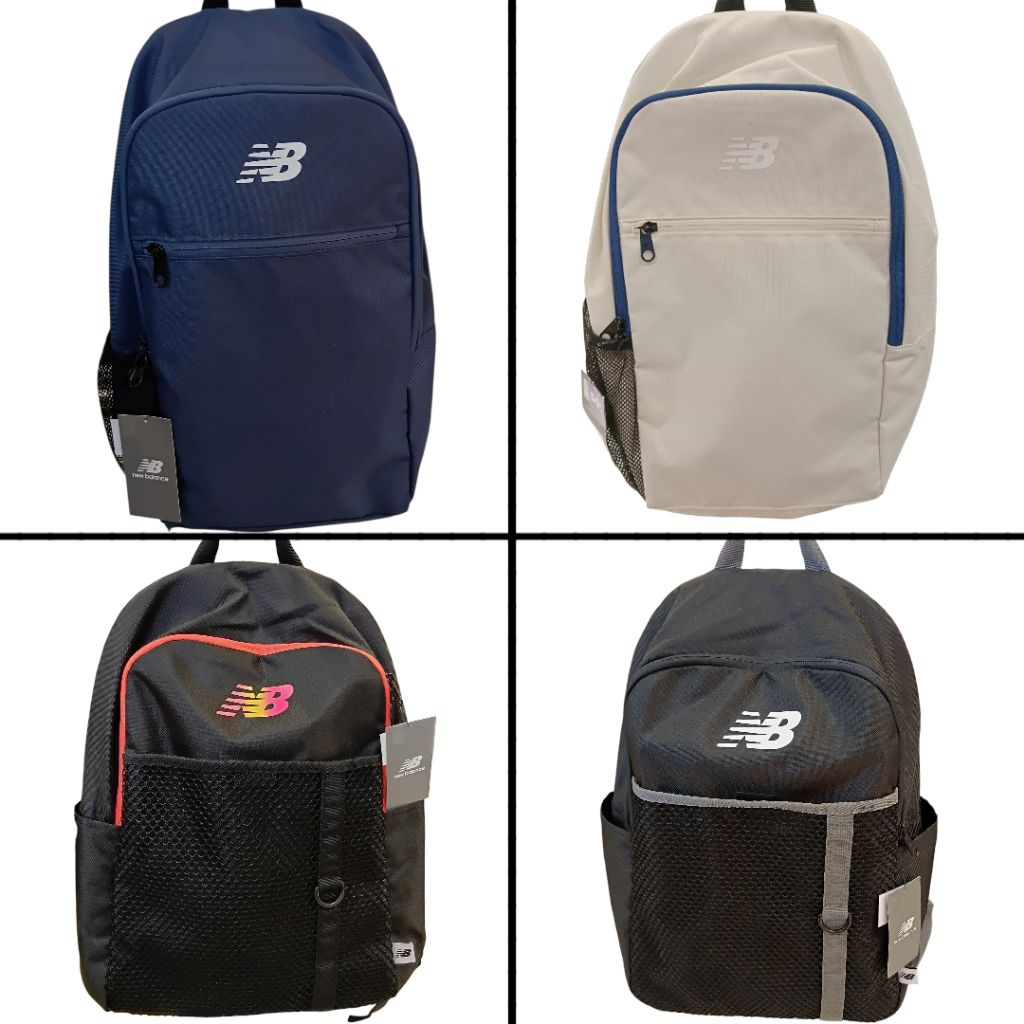New Balance Basic Backpack | New Balance Mesh Pocket Unisex Backpack | Tas Ransel - Tas Sekolah | Ta