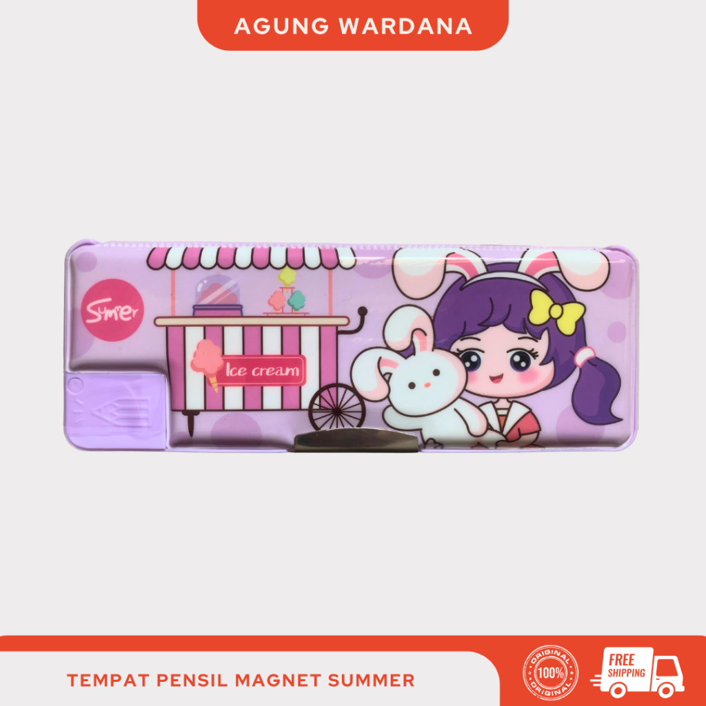 

TEMPAT PENSIL MAGNET CEWEK KOTAK PENSIL SUMMER DENGAN RAUTAN