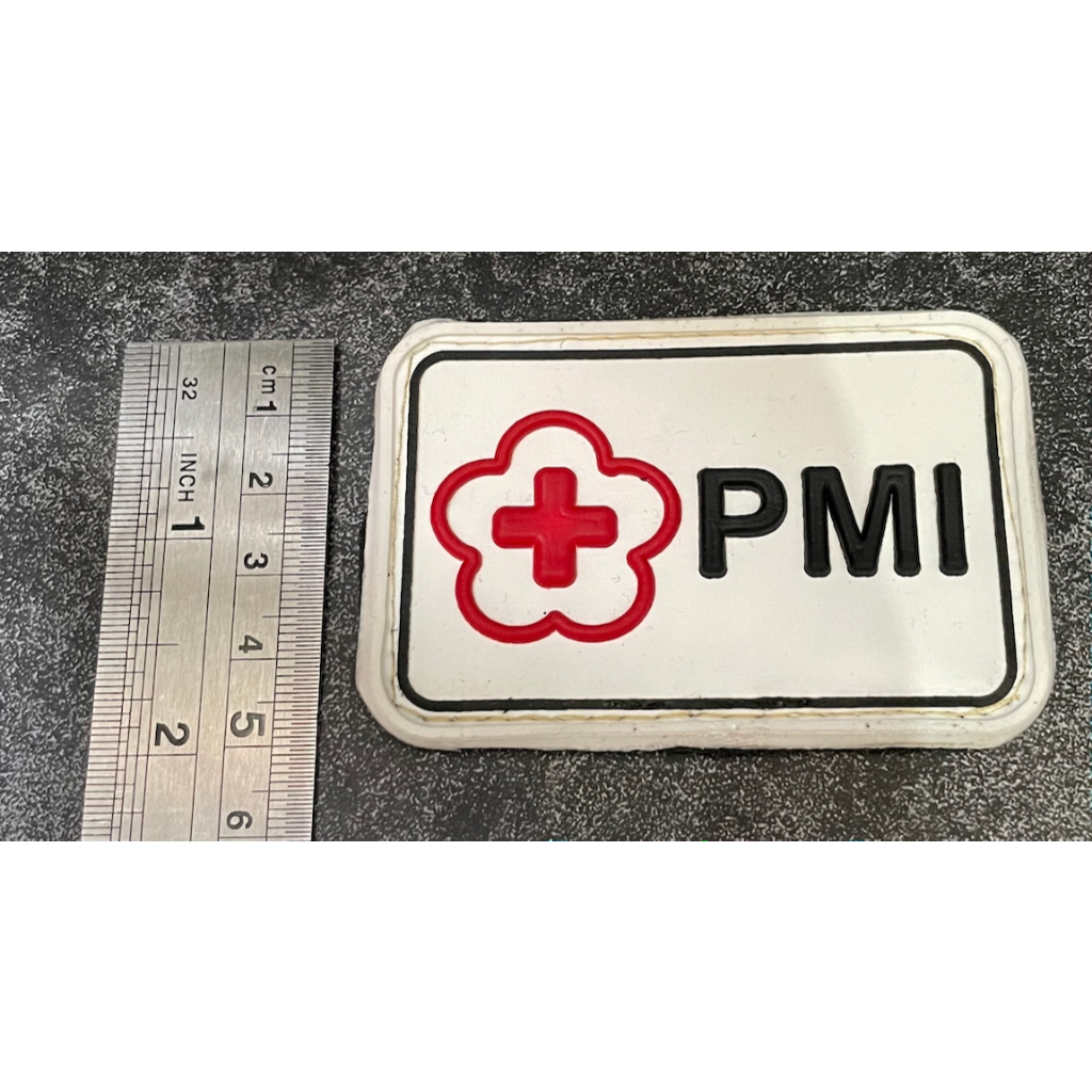 Patch PMI - Patch Palang Merah Indonesia - Prepetan PMI - Patch Karet PMI