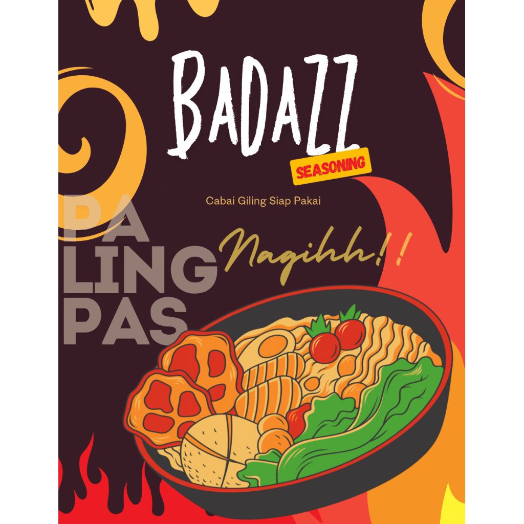 

Sambal Tabur Badazz siap pakai kemasan saset