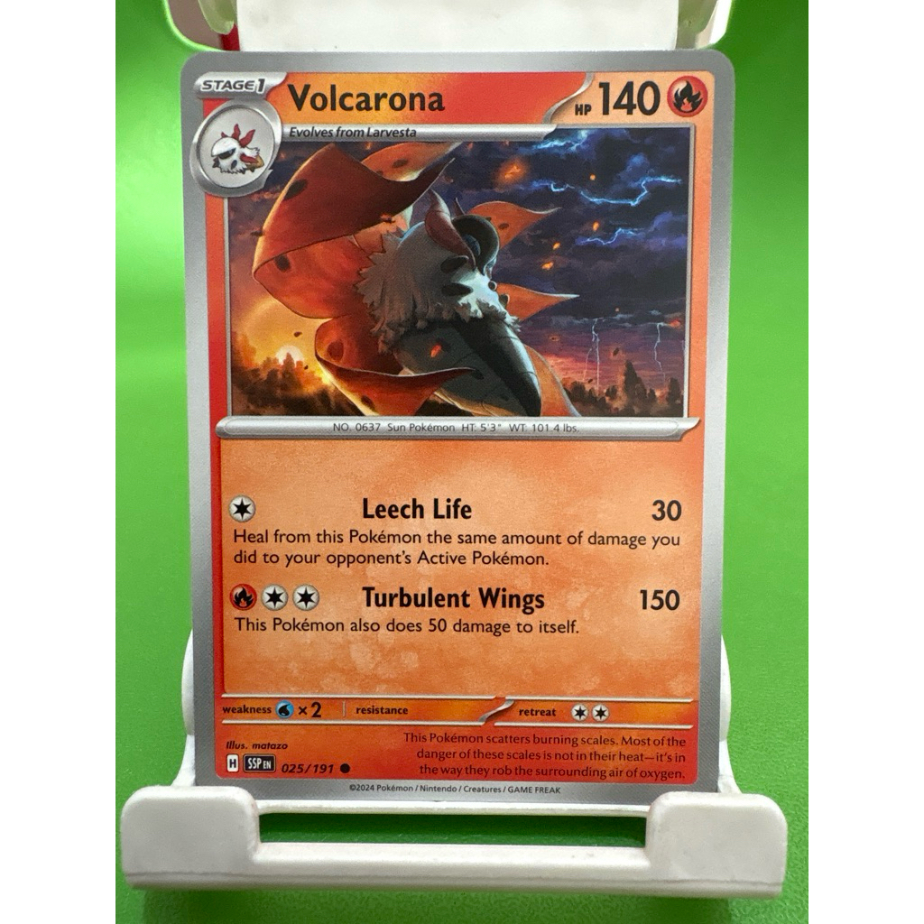 kartu pokemon original common volcarona ssp 025/191