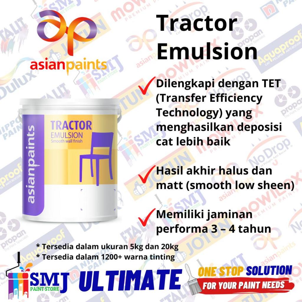 Cat Tembok INTERIOR ASIAN PAINT Tractor Emulsion Warna Tinting 5kg