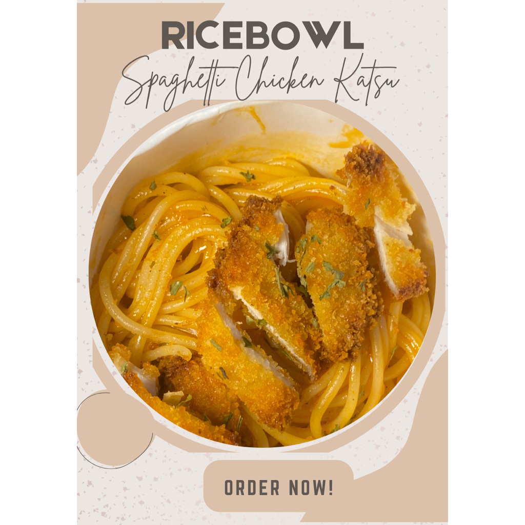 

Paket rice Bowl spaghetti chicken katsu termurah