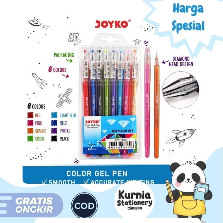 

Joyko Color Gel Pen Diamond ART / GPC-309S 1 Set