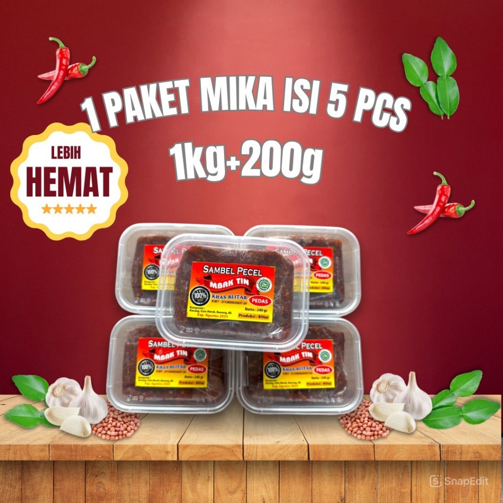 

Sambel Pecel Mbak Tin Khas Blitar 1200g