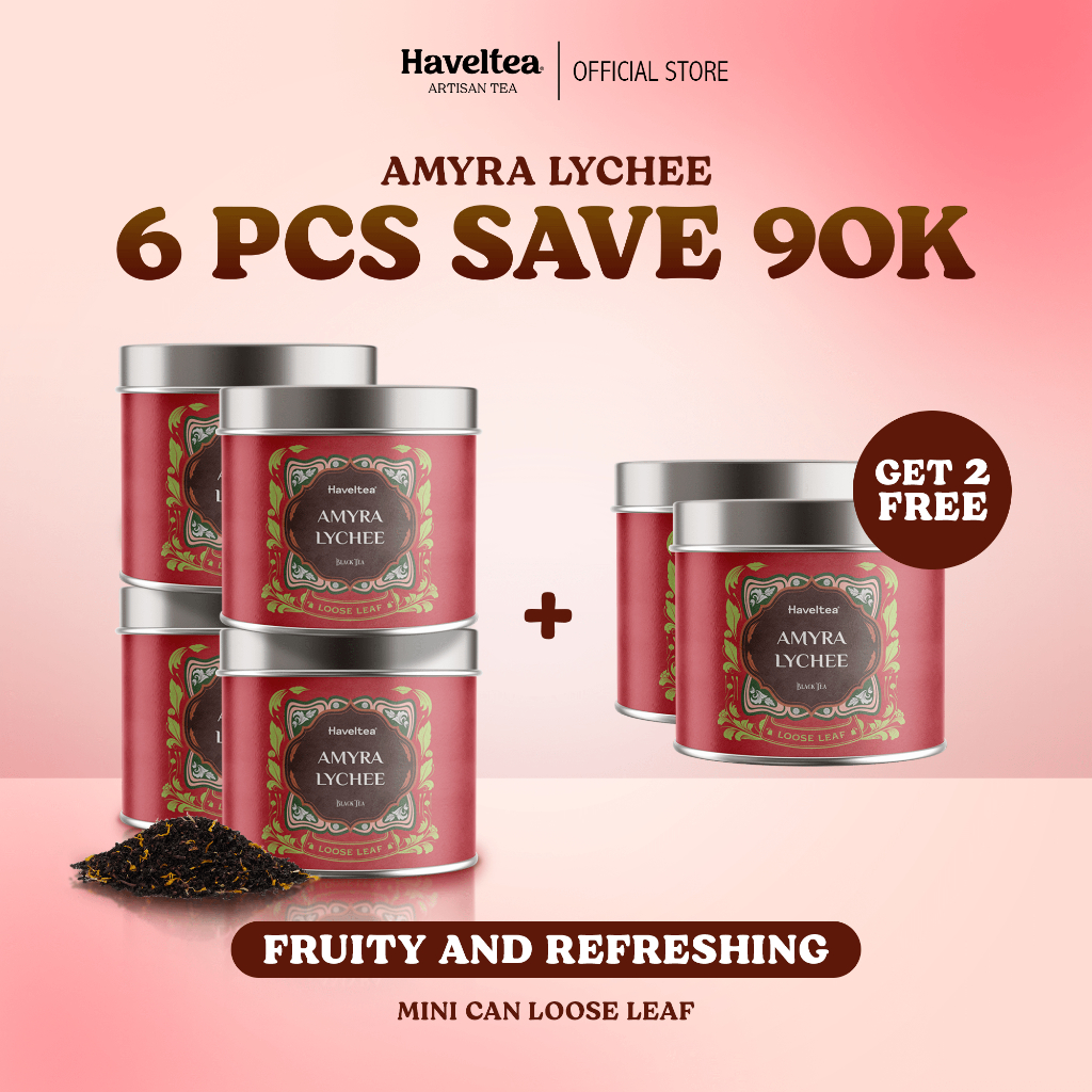 

Haveltea Amyra Lychee Artisan Tea Teh Hitam Lychee Tea Premium Fruit Tea Loose Leaf 15g