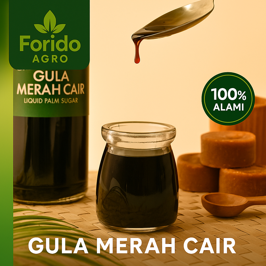 

Gula Merah Cair 100% Alami Brown Sugar Higenis Gula Merah Cair Premium 250 ml Grade A Forido Agro