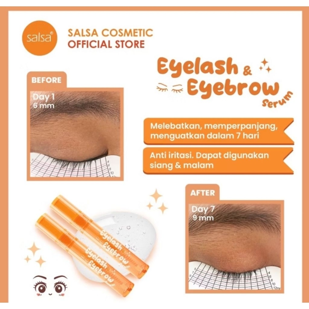 SALSA Eyelash & Eyebrow Serum With Extract Ginseng/ Serum Penumbuh Bulumata
