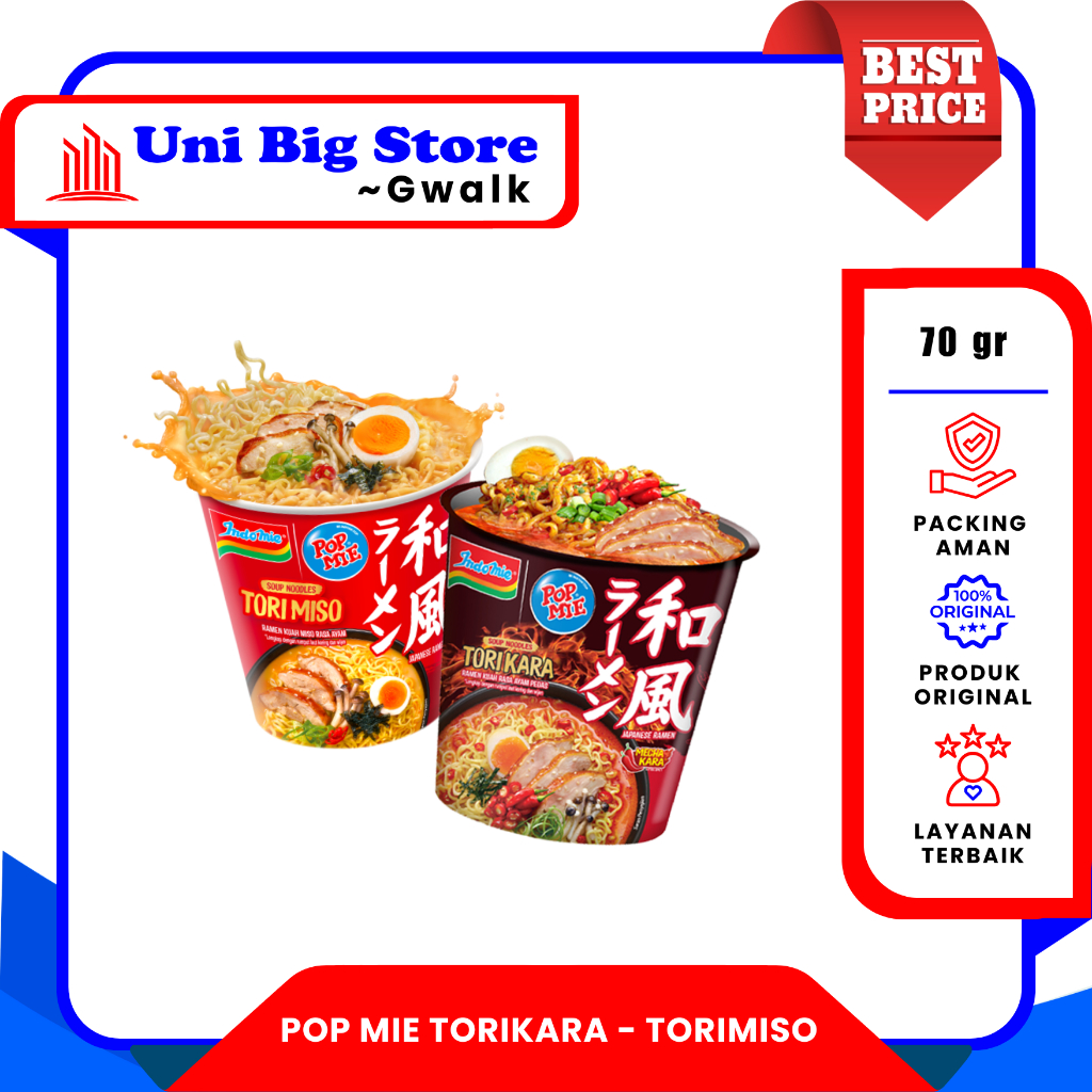 

POP MIE TORIKARA TORIMISO JAPANESE SPICY RAMEN CUP - 70 gr