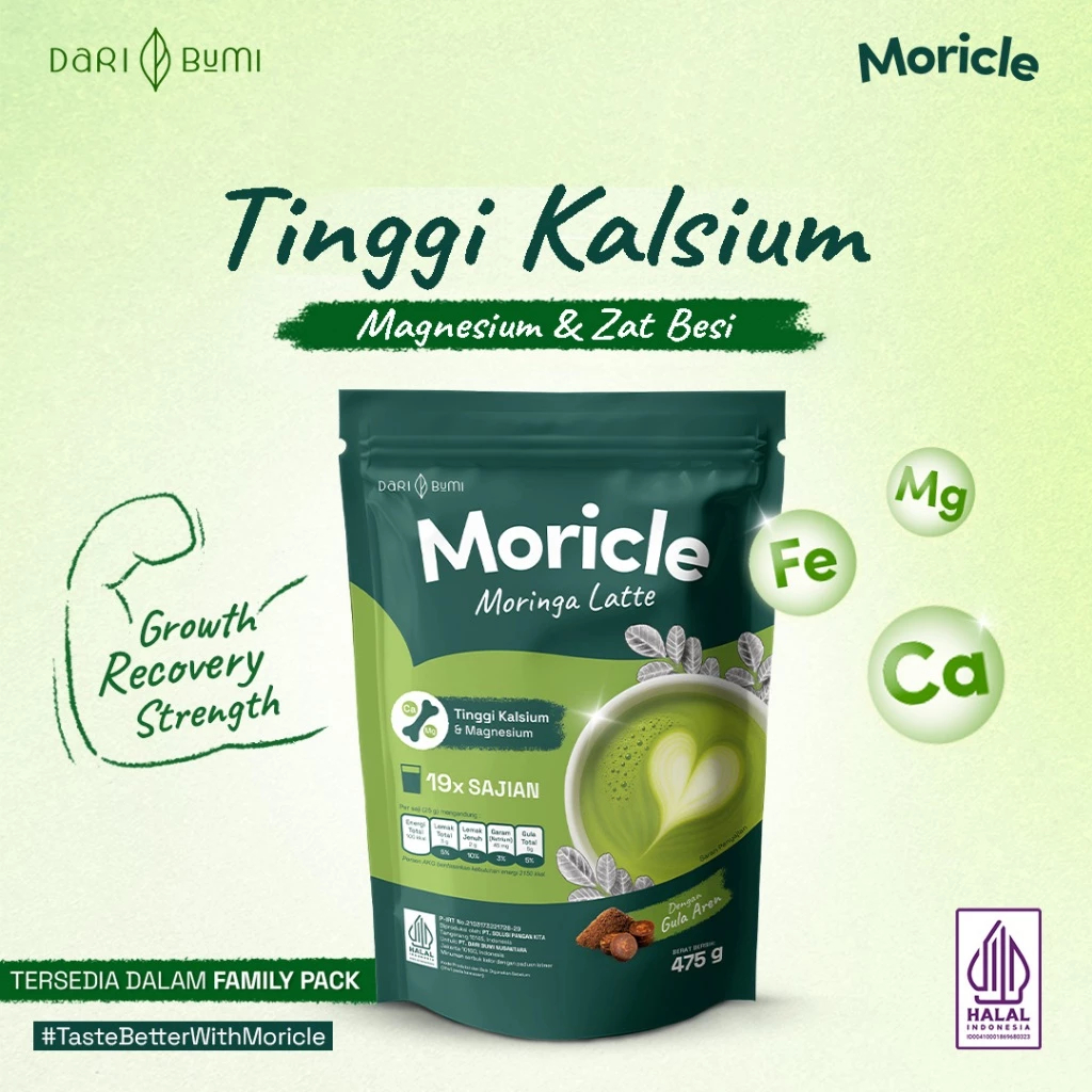 

New Product ! Dari Bumi Moricle Moringa Latte Minuman Bubuk Kelor Latte 475Gram / Bubuk Kelor Sereal