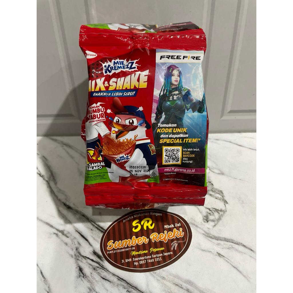 

MIE KREMES MIX&SHAKE RASA SAMBAL BALADO ISI 10 pcs