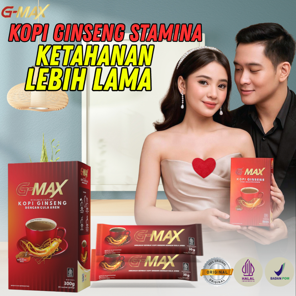 

Kopi G max Kopi Gingseng Pria Dewasa Stamina Kuat Tahan Lama 1 box Halal Bpom