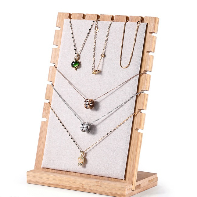 Aineed | Display Kalung Kayu Aesthetic, Pajangan Kalung Kayu, Stand Kalung