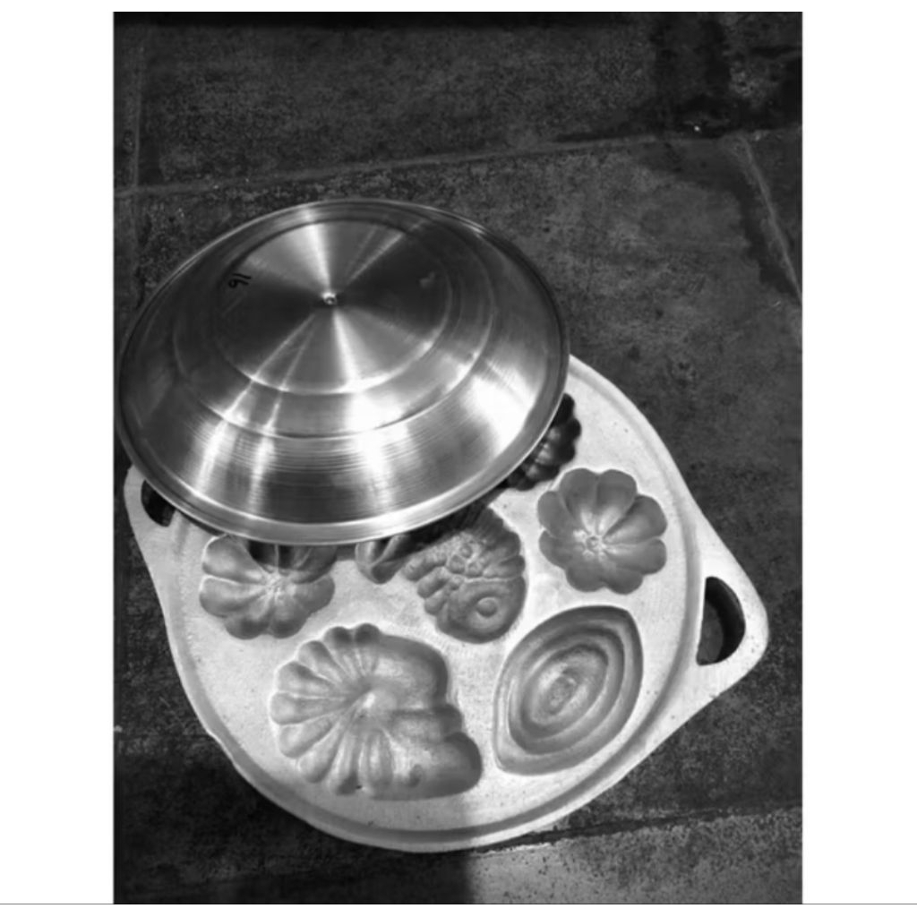 Cetakan kue kering set tutup / Cetakan bolu jadul motif ikan manggis oval