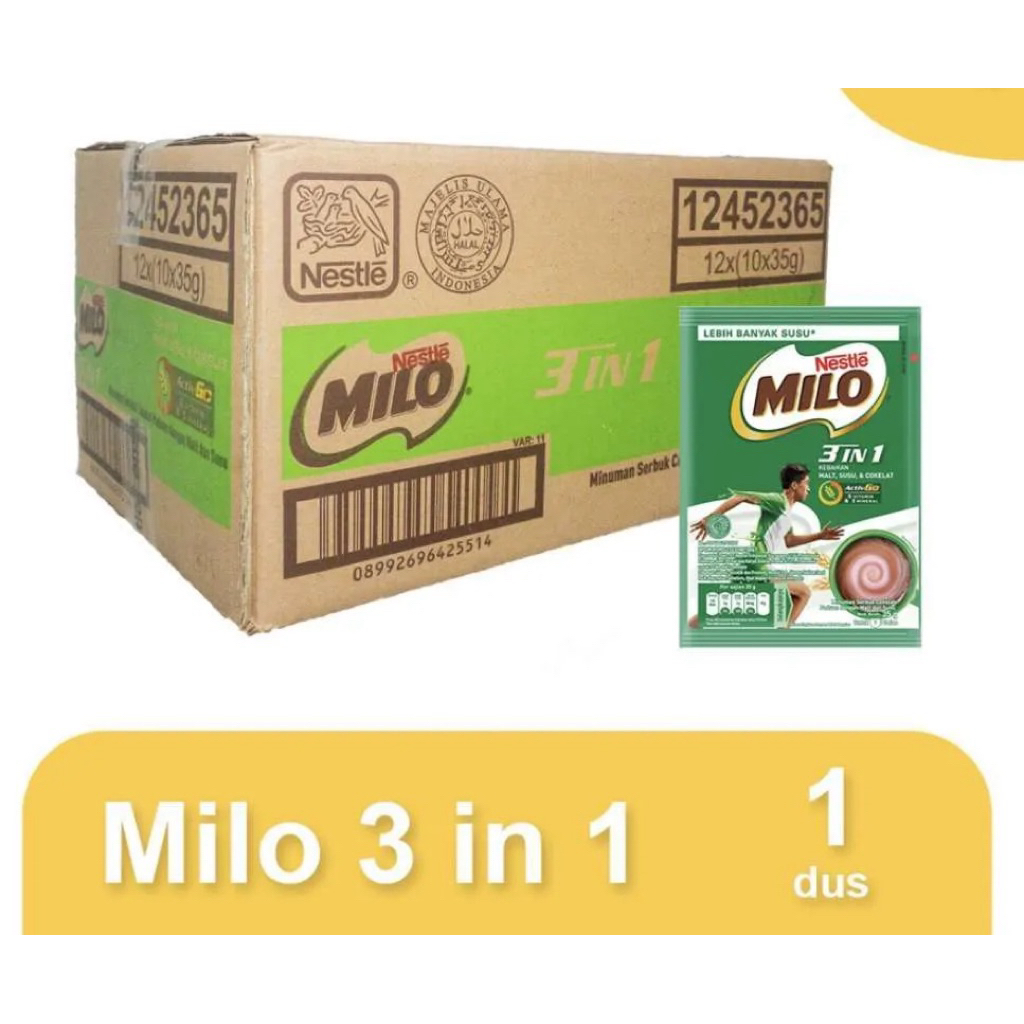 

A Grosir - Milo 3 in 1 isi 12 rtg/ 1 Dus