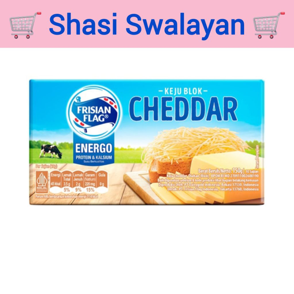 

Frisian Flag Keju Cheddar Blok 150 gram