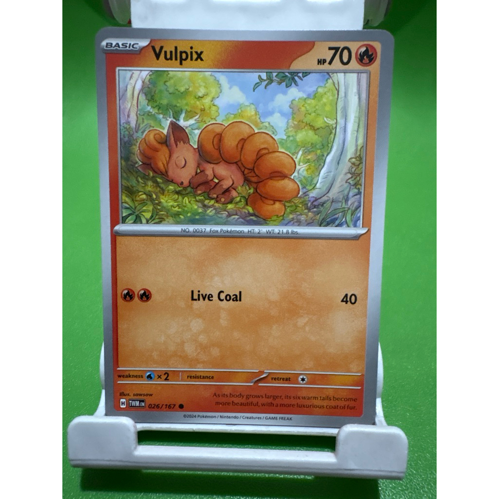 kartu pokemon original common vulpix twm 026/167
