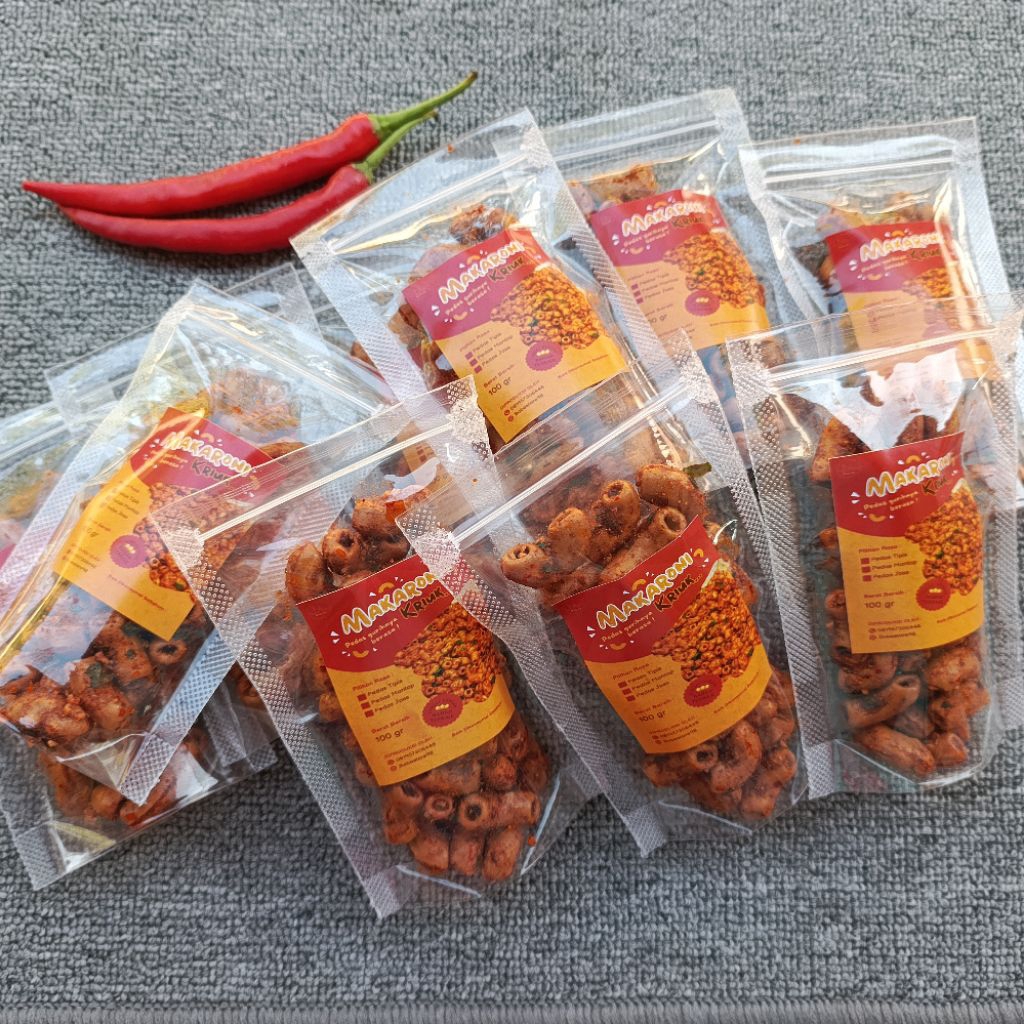 

MAKARONI BANTAT MEKAR by warung babe pedas daun jeruk/ide usaha paket reseller satuan berat 30 gr